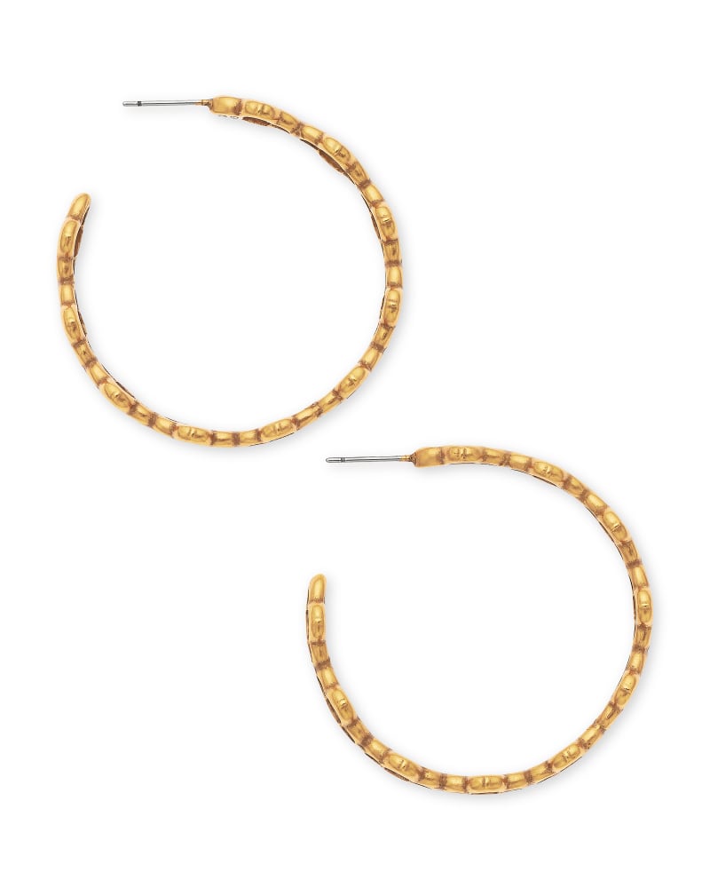 Abbie Hoop Earrings in Vintage Gold image number 1